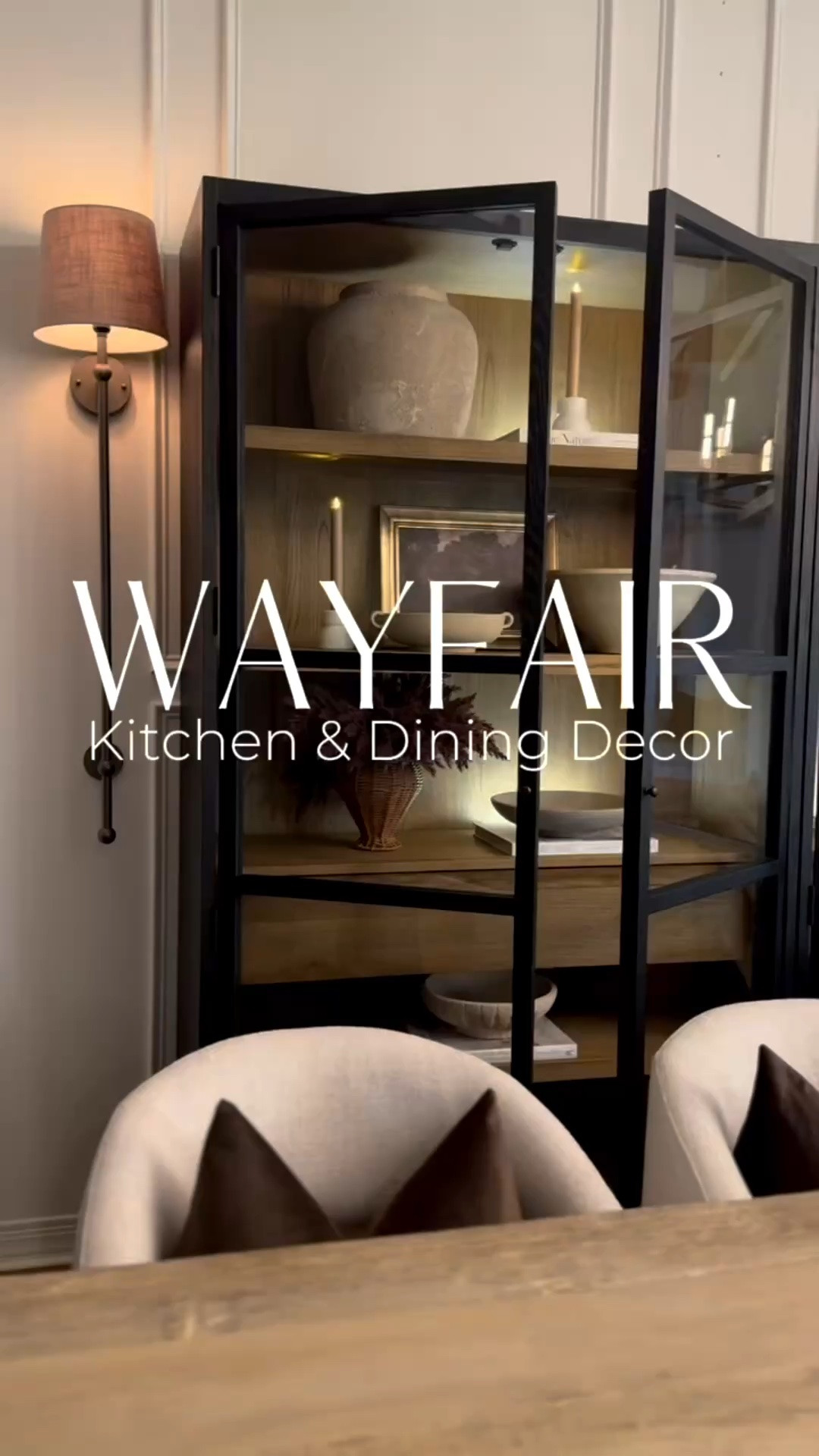 Here are some of my top kitchen and dining finds from Wayfair. 🤎  

- Sleek Black Hutch  
- Contemporary Barstools  
- Black & Gold Candle Holders  
- Modern Table Lamps with Linen Shades  
- Stunning Textured Vases  

Summerthompsonstyles

#LTKSaleAlert #LTKHome #LTKU
