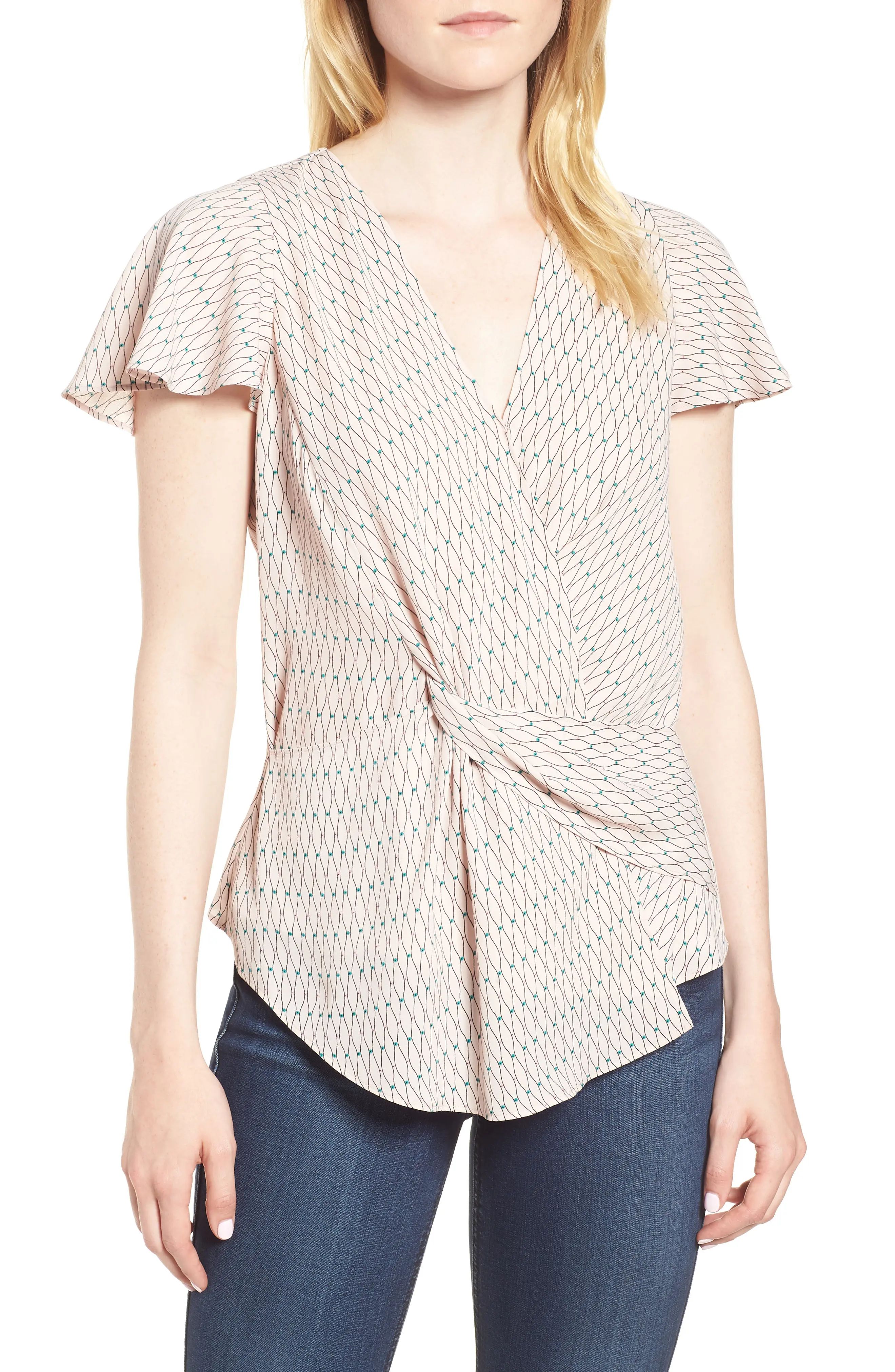 Trouvé Knot Front Blouse | Nordstrom