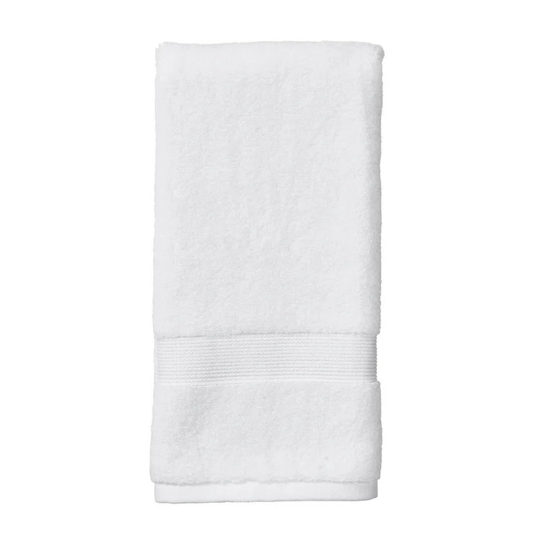 Better Homes & Gardens Signature Soft Solid Cotton Hand Towel, Arctic White | Walmart (US)