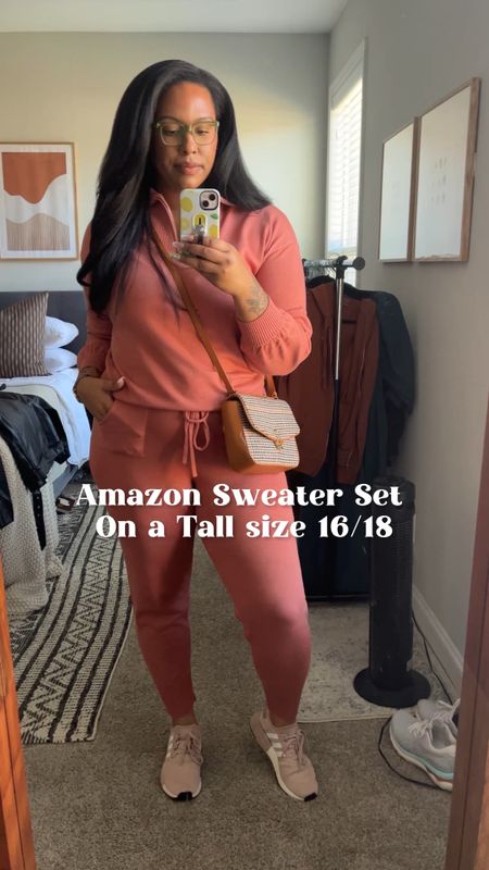Amazon Sweater Set for Fall on a Tall Size 16/18. Im wearing an XL in both. 

#LTKstyletip #LTKVideo #LTKplussize