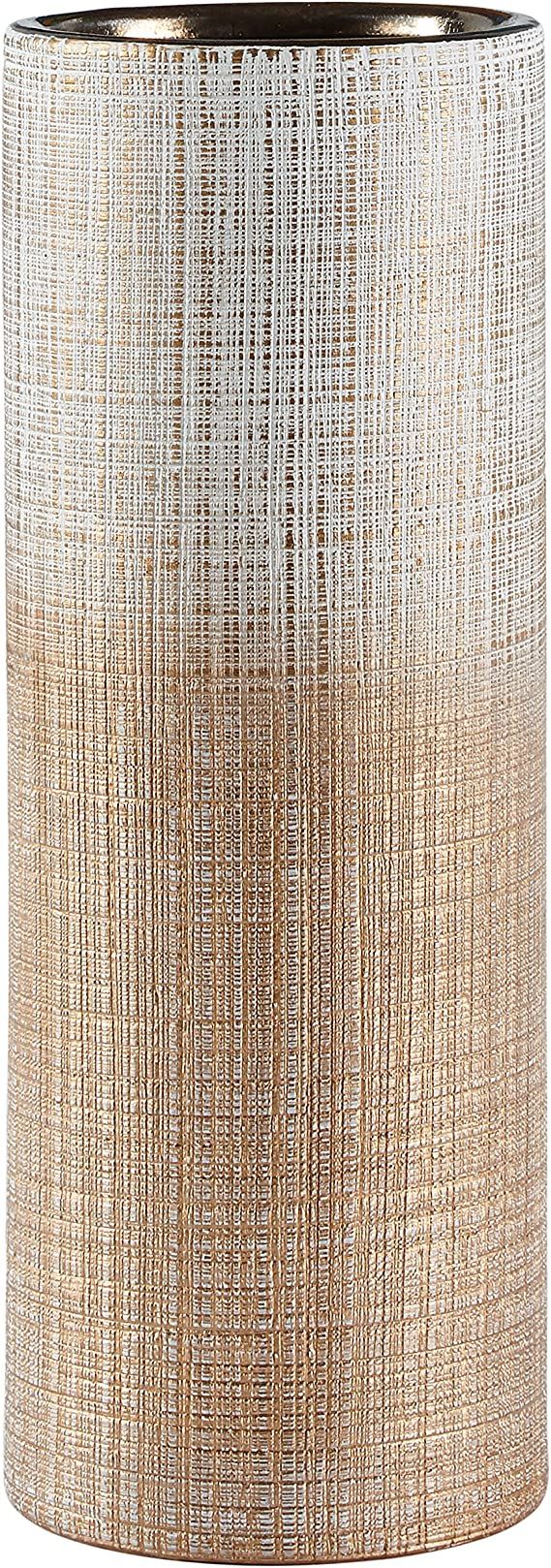 Amazon Brand – Rivet Rustic Stoneware Indoor Outdoor Flower Plant Home Decor Tall Cylinder Vase... | Amazon (US)