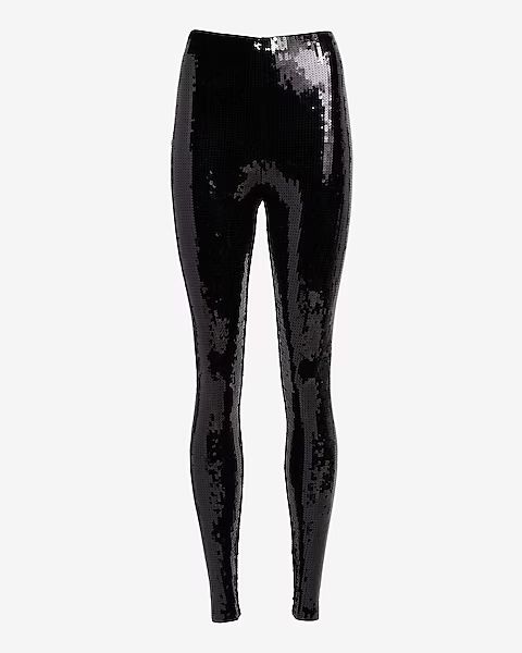 Super High Waisted Sequin Leggings | Express