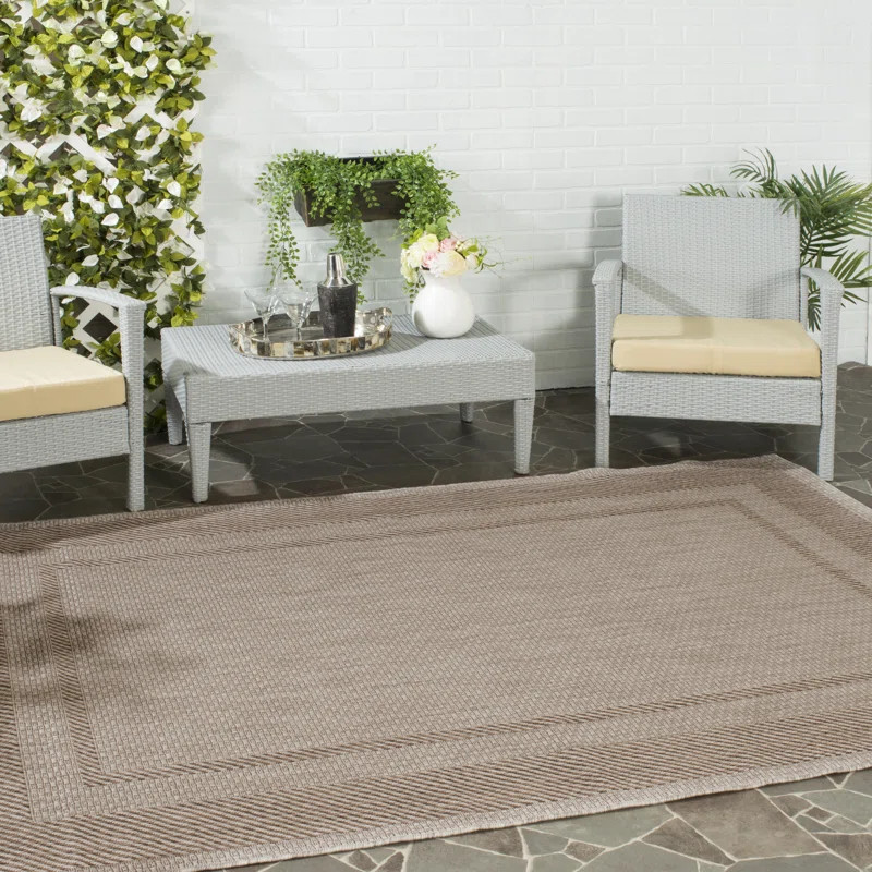 Reid Beige/Brown Indoor/Outdoor Rug | Wayfair North America