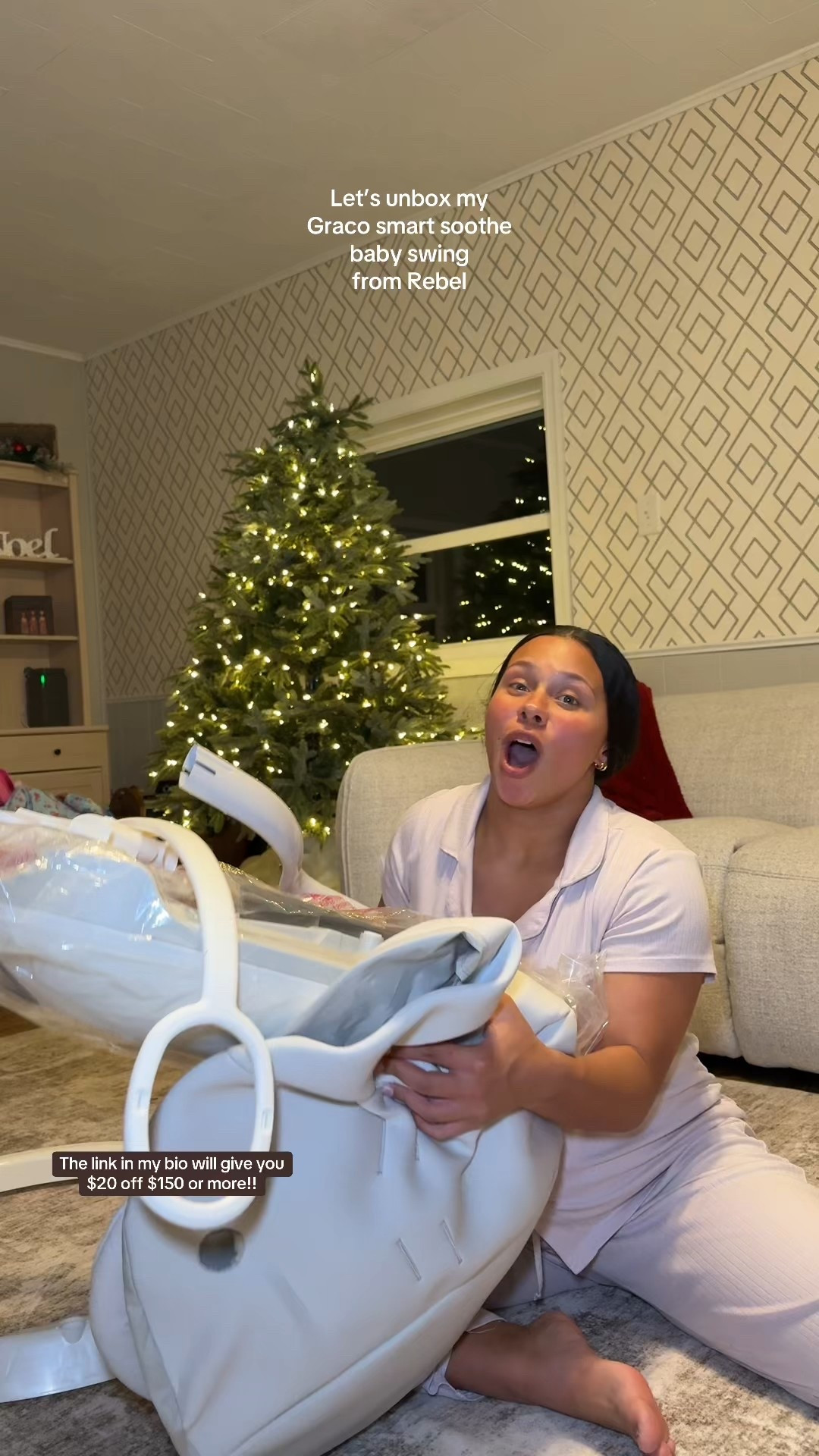 Let’s un box the baby swing that I chose is a third time mom that I got for such a great discount from rebel. If you don’t know what rebel is, it’s an overstock open box and brand new baby items that you can buy premium baby gear for way cheaper

#LTKBaby #LTKKids #LTKmomlife