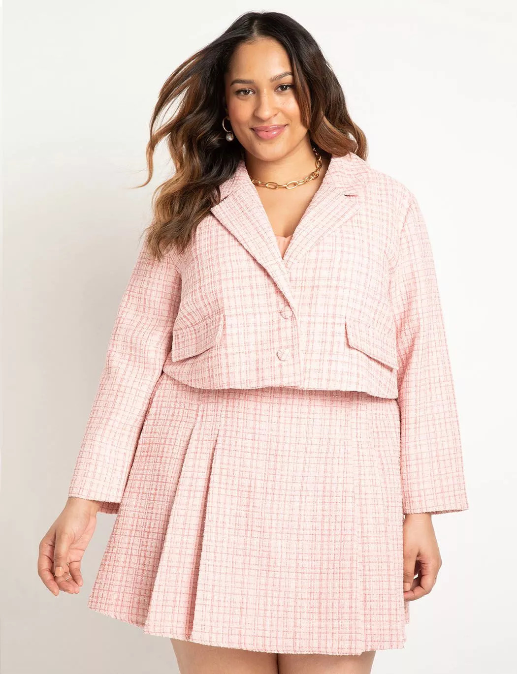 Cropped Tweed Blazer | Eloquii