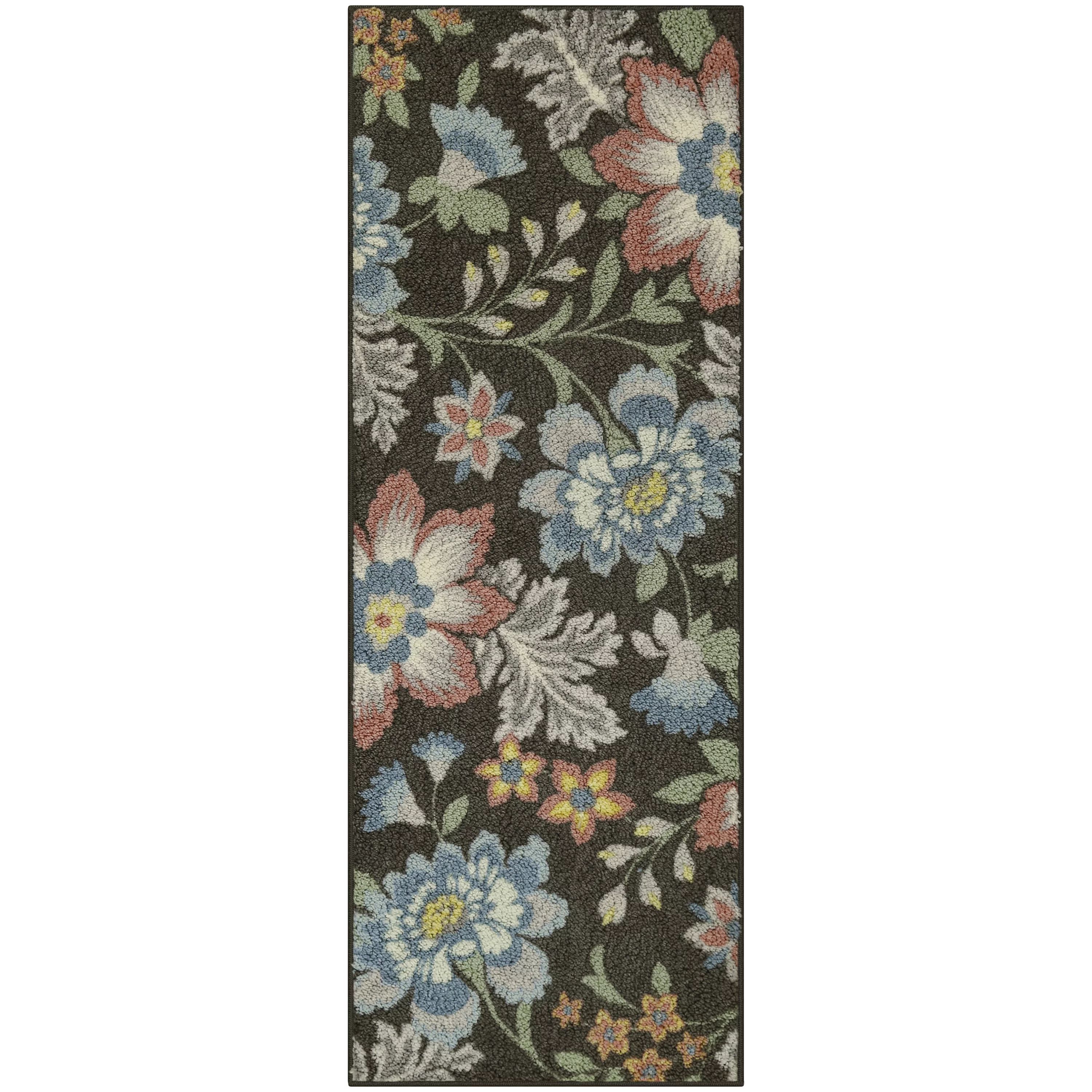 Mainstays Oversized Floral Farmhouse Gray Runner Rug, 2'x6' | Walmart (US)