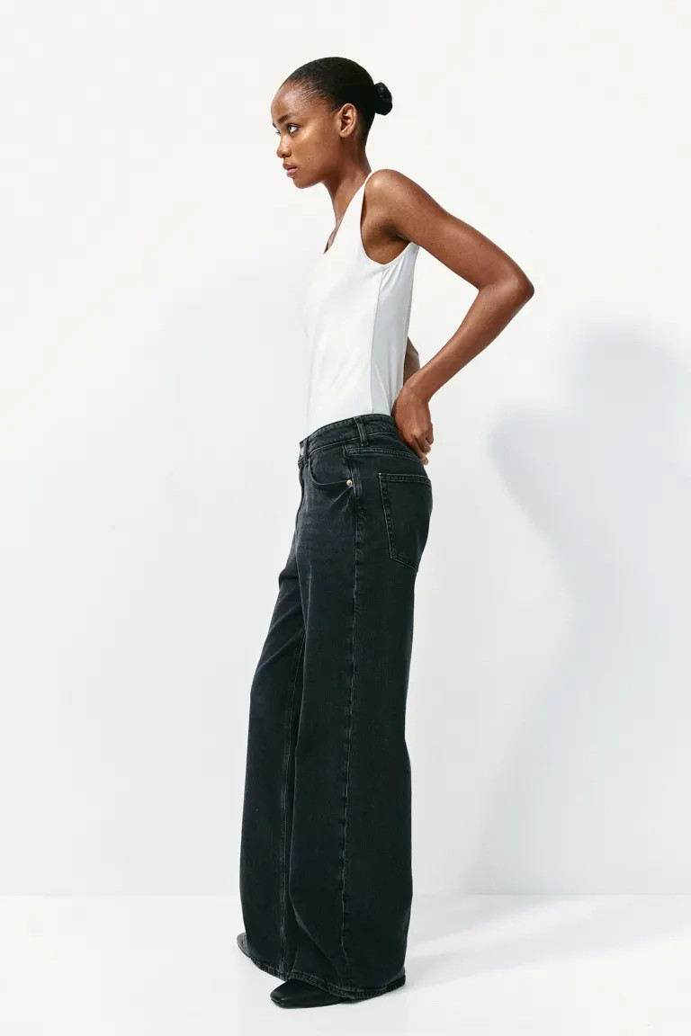 Square-neck Jersey Top - Square Neckline - Sleeveless - White - Ladies | H&M US | H&M (US + CA)