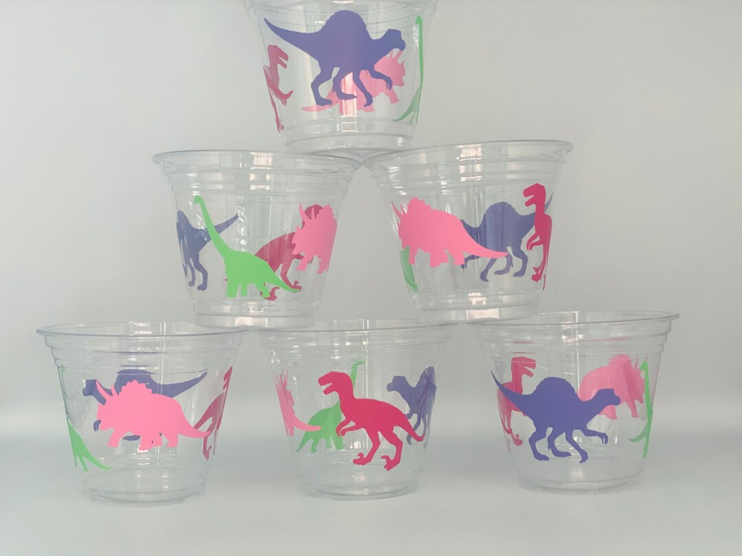 Girl Dinosaur Party Snack Cups, Dinosaur Party Supplies, Dino Birthday Party,dinosaur Baby Shower... | Etsy (US)