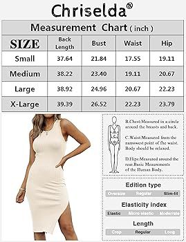 Chriselda Women 2023 Summer Sleeveless Tank Dresses Crew Neck Ribbed Knit Bodycon Dress Short Cas... | Amazon (US)