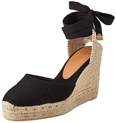 Castañer Women's Wedge Sneaker, Black White, 7.5 | Amazon (US)