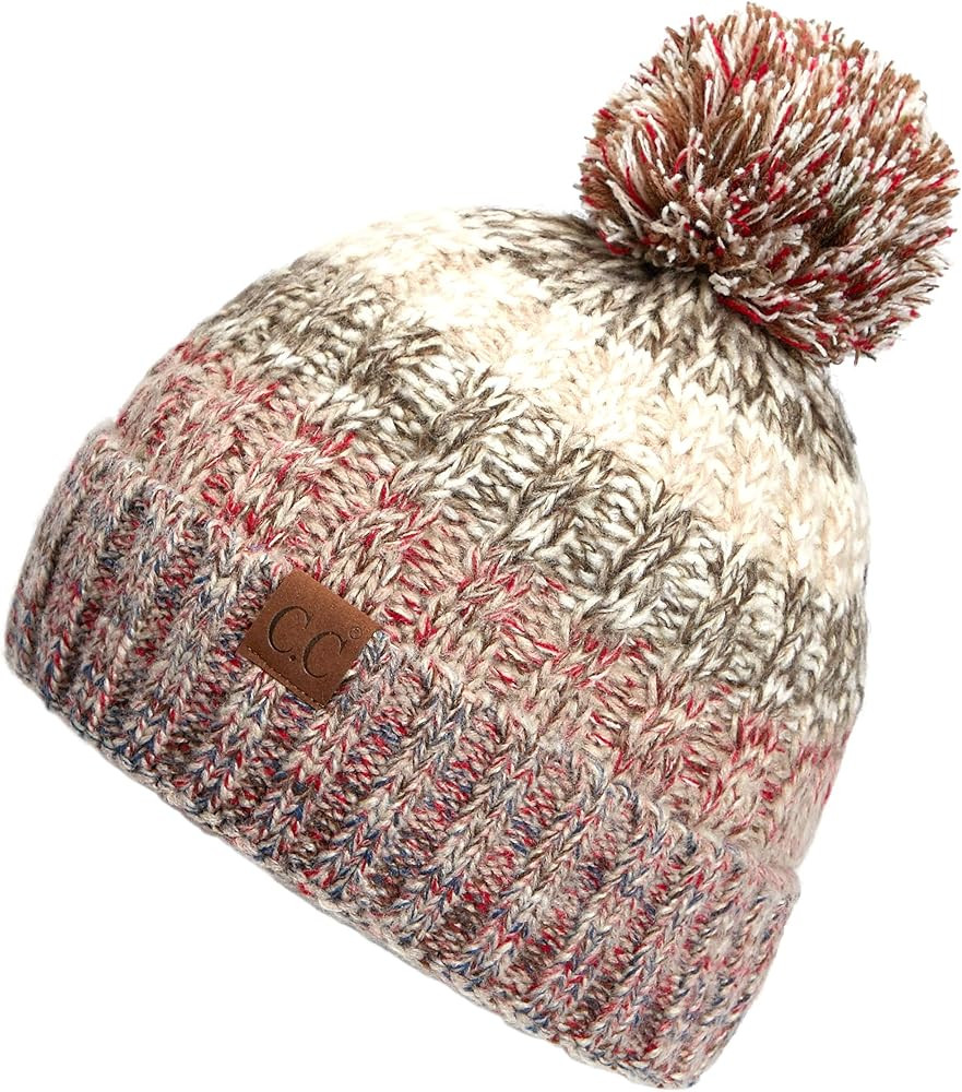 C.C Exclusives Women's Winter Seed Stitched Confetti Pom Beanie Hat (HAT-1816)(HAT-2214)(HAT-2085... | Amazon (US)