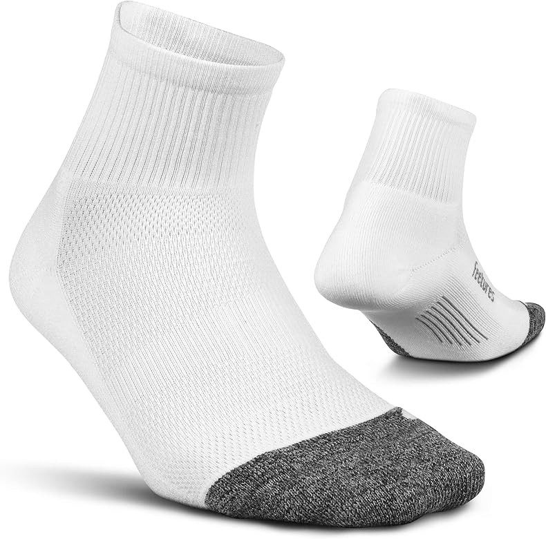 Feetures Elite Light Cushion Quarter - Running Socks for Men & Women - Targeted Compression - Moi... | Amazon (US)