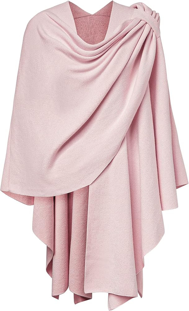 Womens Large Cross Front Poncho Sweater Wrap Topper Knitted Elegant Shawls Cape for Fall Winter | Amazon (US)