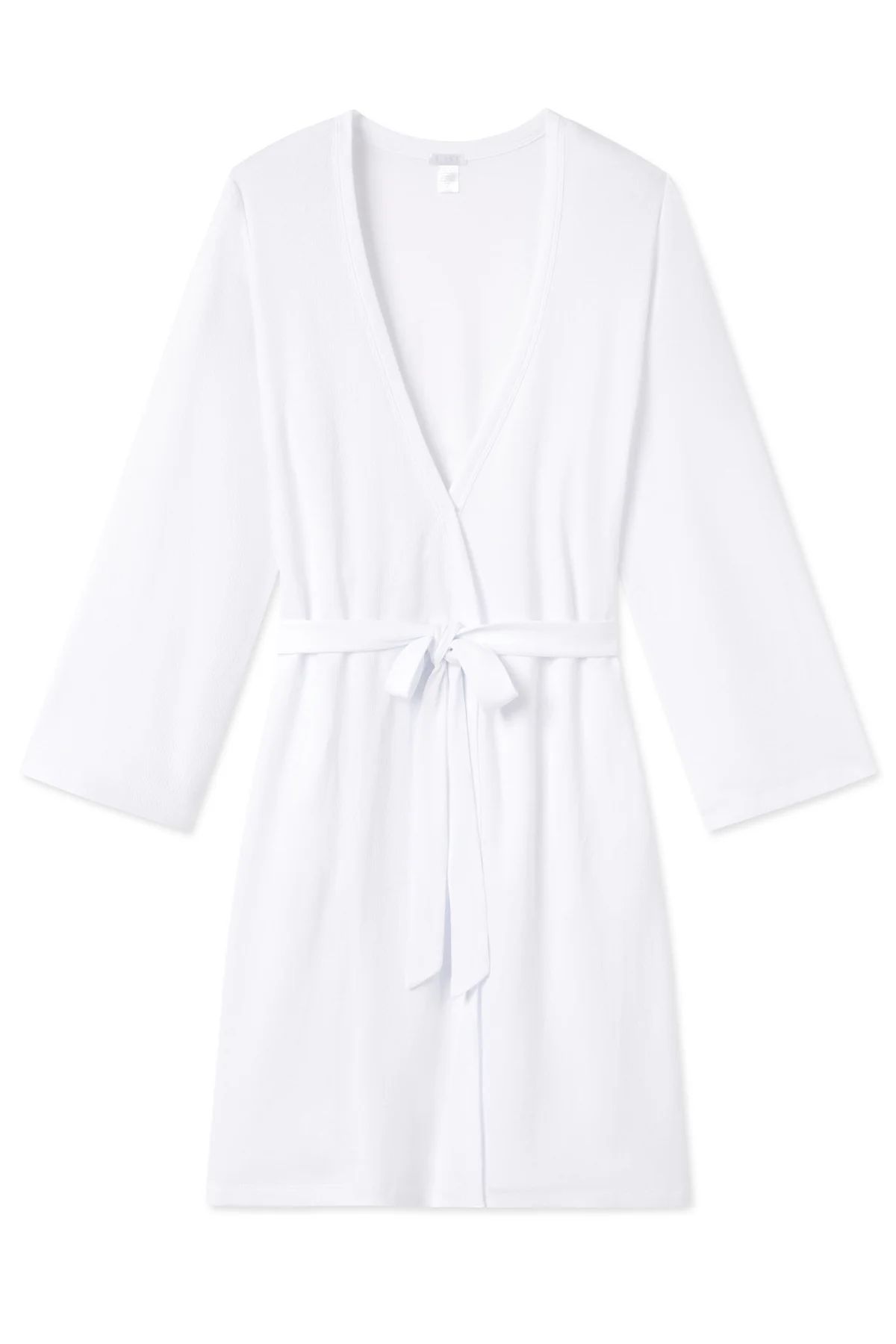 Pointelle Robe in White | Lake Pajamas