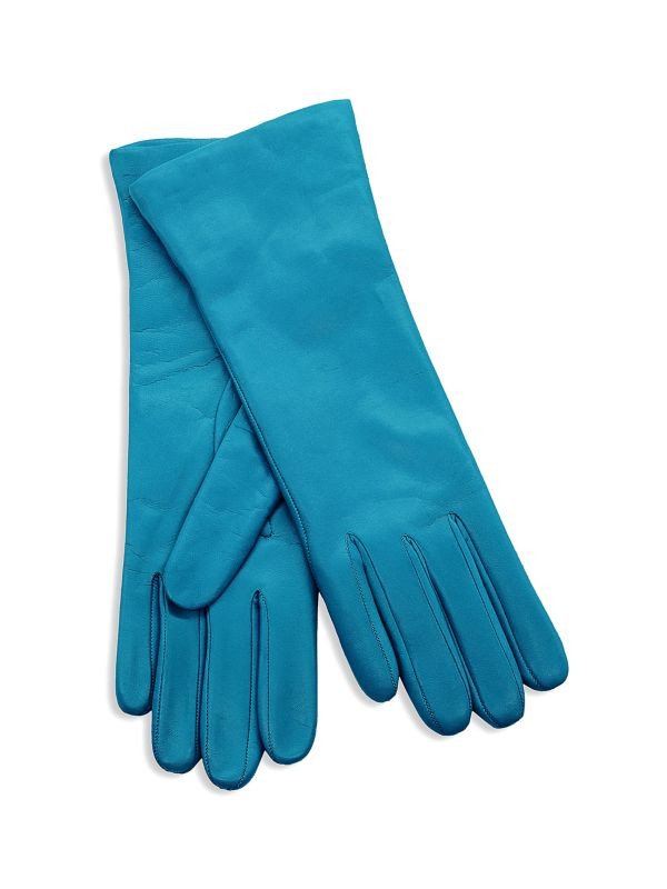 Portolano 11" Long Cashmere-Lined Leather Gloves on SALE | Saks OFF 5TH | Saks Fifth Avenue OFF 5TH