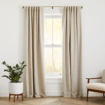 Crossweave Curtain - Belgian Flax | West Elm | West Elm (US)