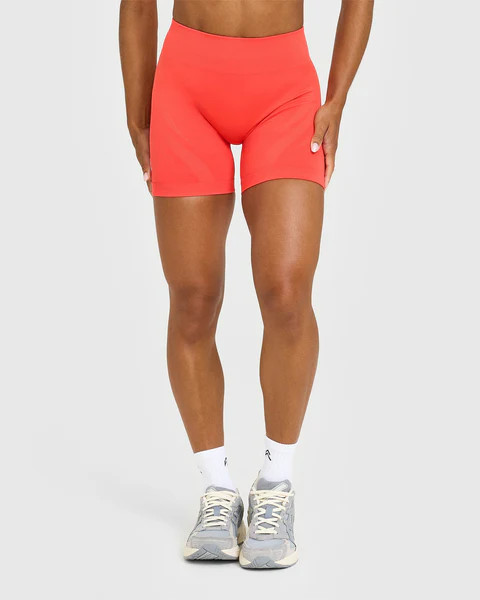 EnhanceLift™ Seamless Shorts with White Logo 
 Charged Coral | Oner Active (UK / US)