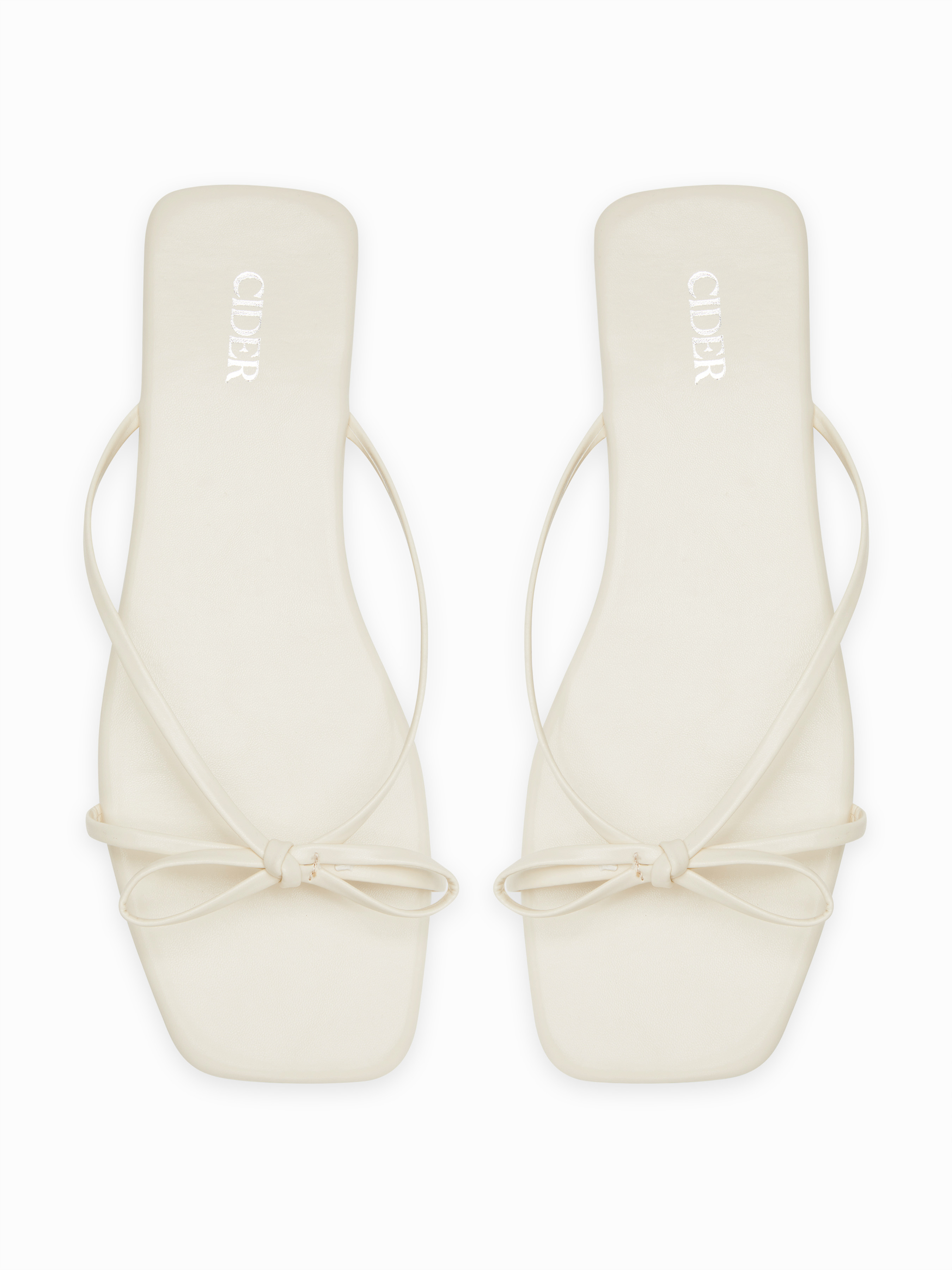 BOWKNOT FAUX LEATHER SLIPPERS For Vacation Home Beach | Cider
