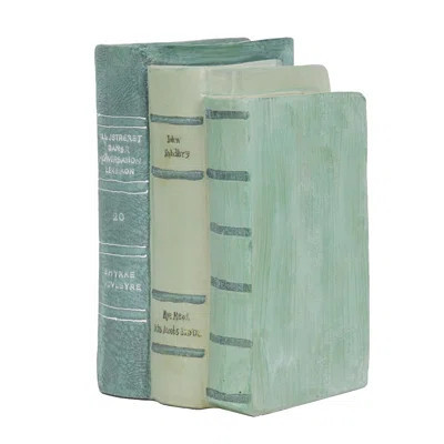 Sage Green Resin Decorative Book Set for Modern Home Decor | Wayfair North America