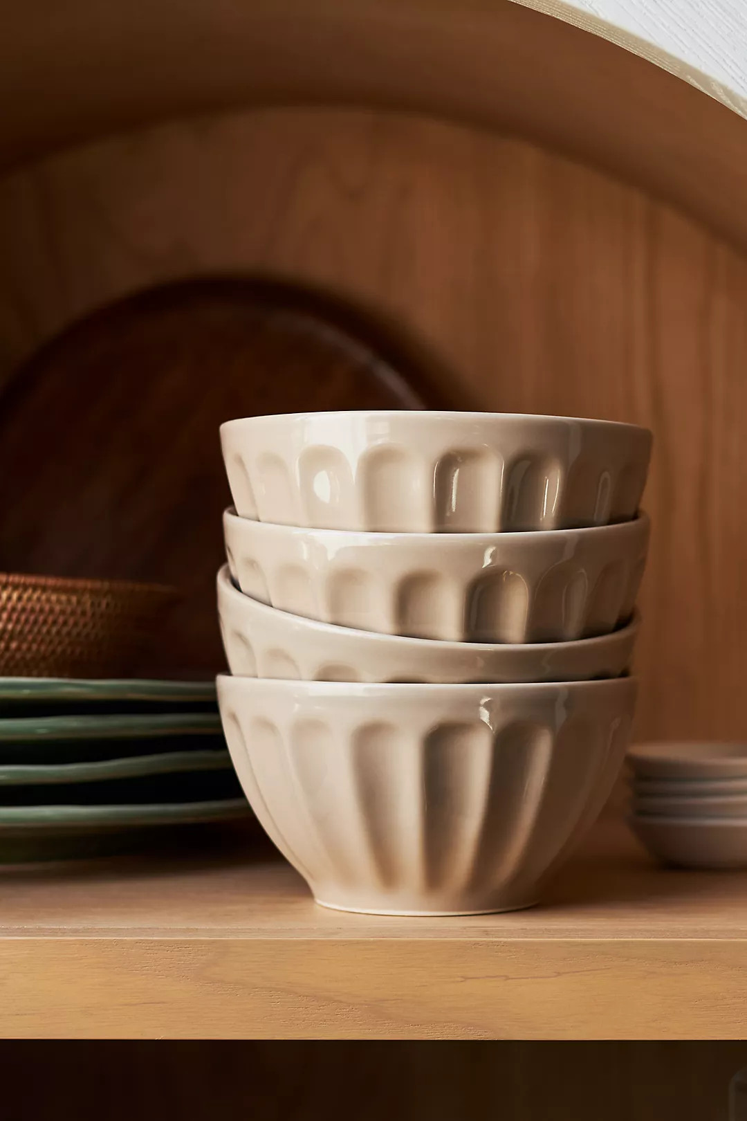The Amelie Latte Stoneware Cereal Bowls, Set of 4 | Anthropologie (US)