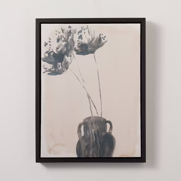 Neutral Floral Vase Framed Wall Art - Hearth & Hand™ with Magnolia | Target