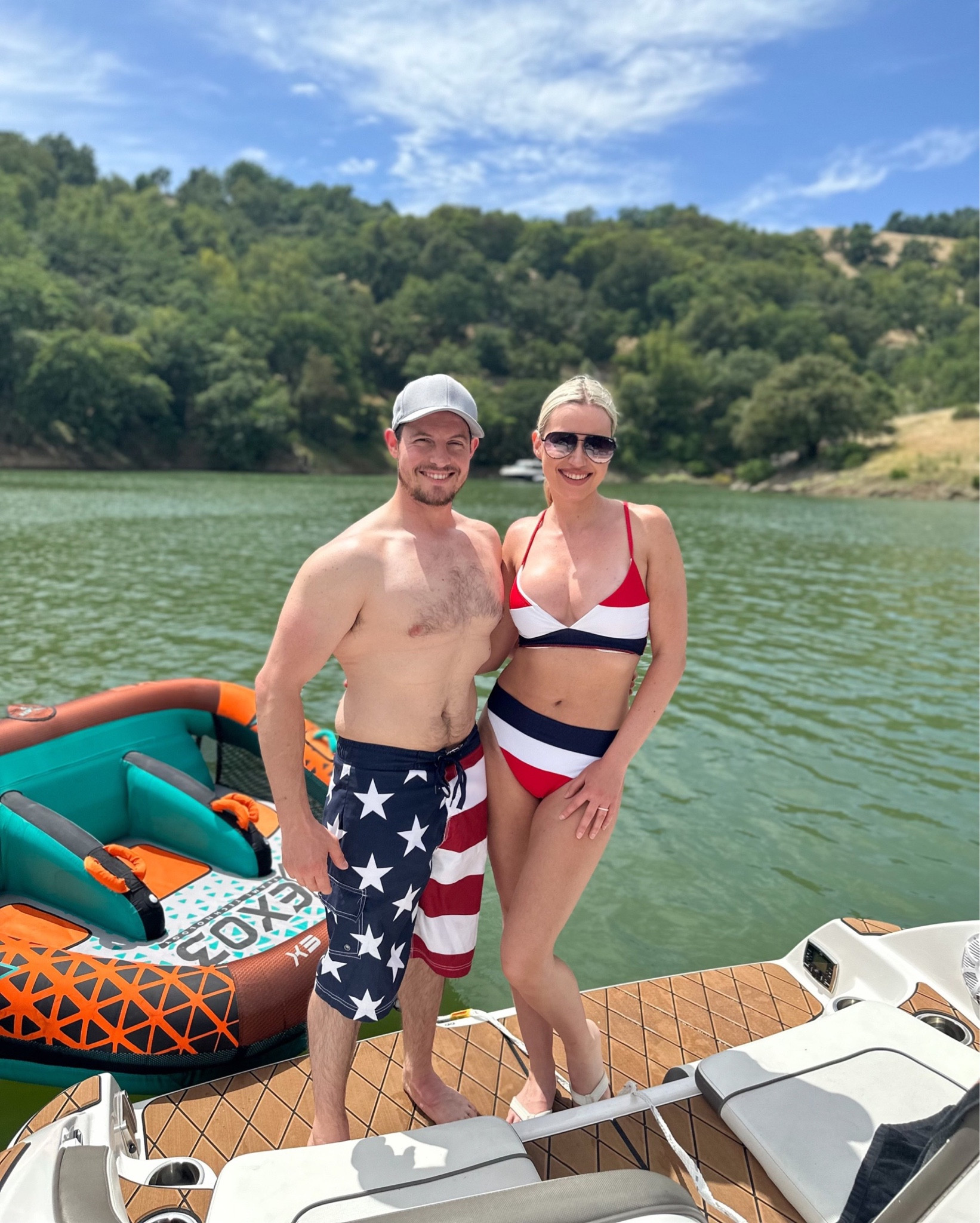 Happy Memorial Day! My suit is a couple years old, but I'm linking some of this year's Beach Riot collection.

Top: Medium (could have gotten Large)
Bottoms: Medium
Stephen’s suit: Medium

Swimwear | Patriotic | American Flag | July 4th | Independence Day | America

#LTKswim #LTKSeasonal