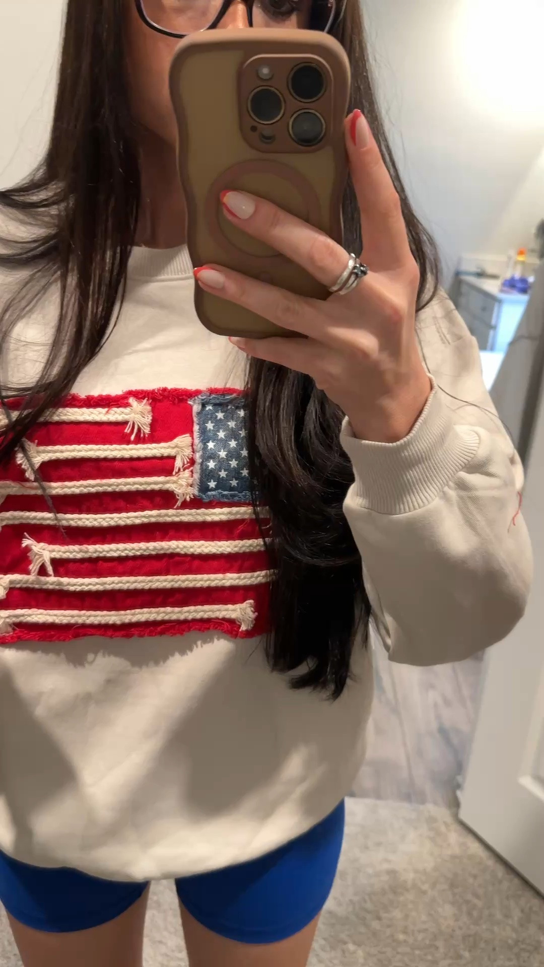 Just got in my American Flag crewneck sweater from @Target !! This is the trending one that’s a fraction of the cost of the free people one !!

#LTKootd #LTKSeasonal #LTKgrwm