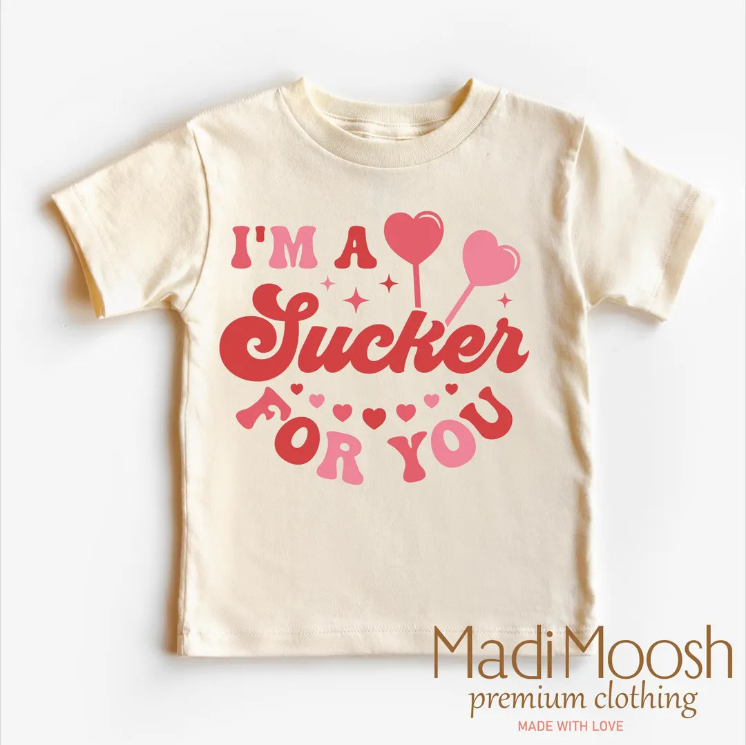 Valentine's Day T-shirt I'm A Sucker for You | Valentine Tee - Etsy | Etsy (US)