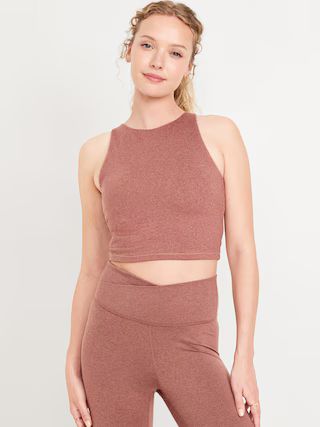 CloudComfy High-Neck Longline Sports Bra | Old Navy (US)