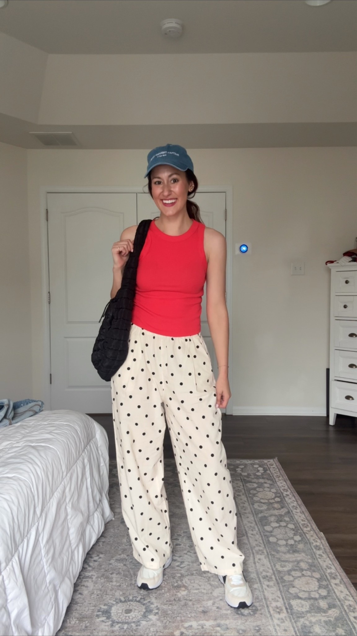 Summer outfit with polka dot pants from Amazon

#LTKootd #LTKmomlife #LTKSeasonal