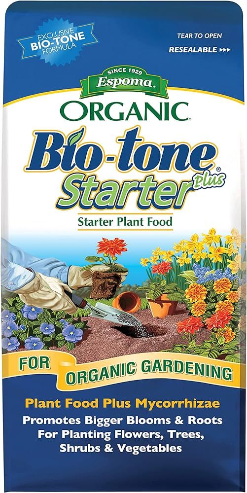 Espoma Organic Bio-Tone Starter Plus 4-3-3 Natural & Organic Food with Both Endo & Ecto Mycorrhiz... | Amazon (US)