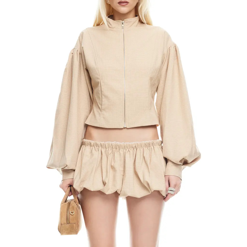 LIONESS Eclipse Check Plaid Jacket in Beige Plaid at Nordstrom Rack, Size Large | Nordstrom Rack