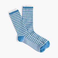 Trouser socks in gingham and stripes | J.Crew US