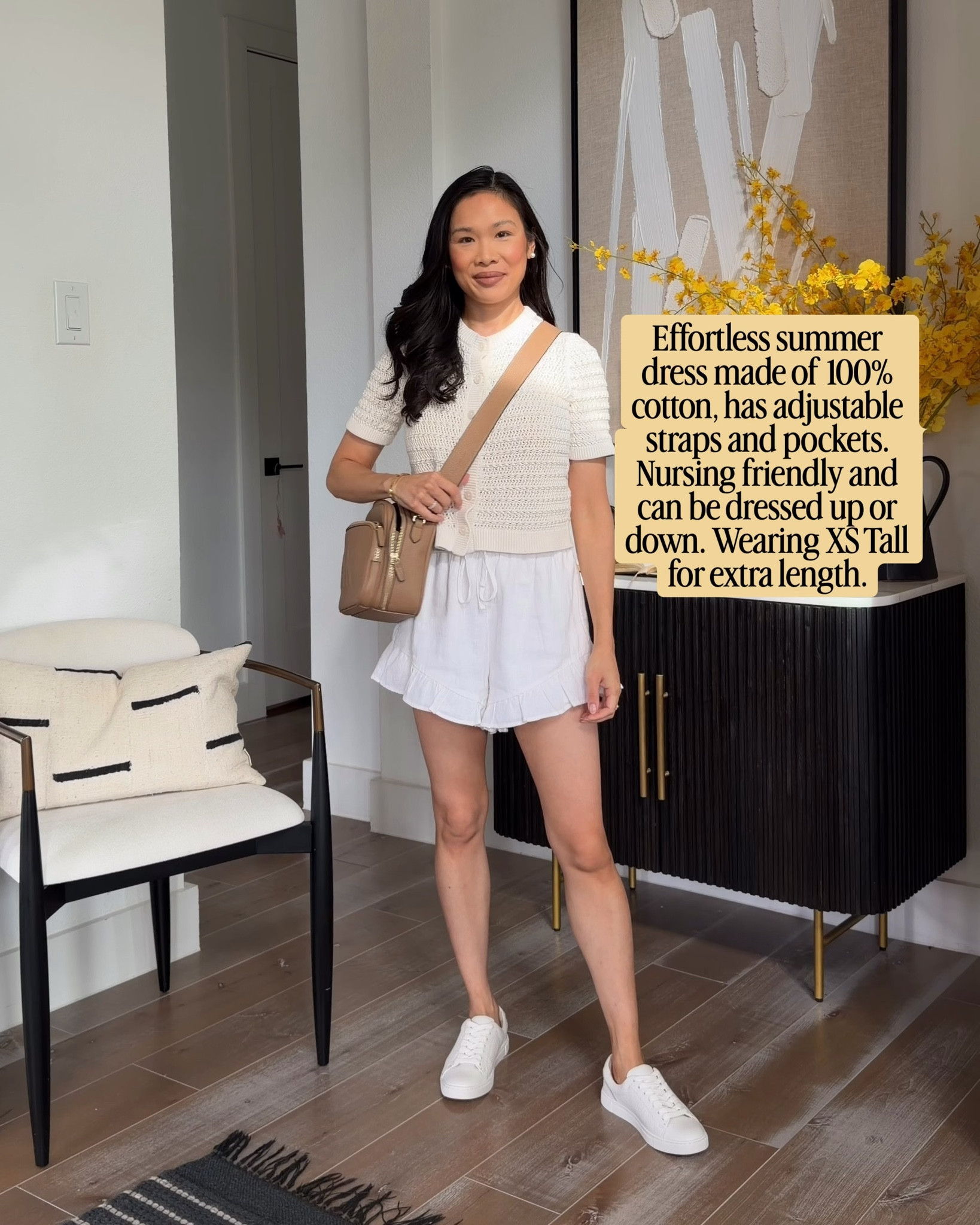 Comfortable and polished summer outfit with linen blend pull on shorts with a textured cardigan top. Wearing size XS in the shorts that have pockets and XS in the top.

#LTKxAbercrombie #LTKmomlife #LTKPetite