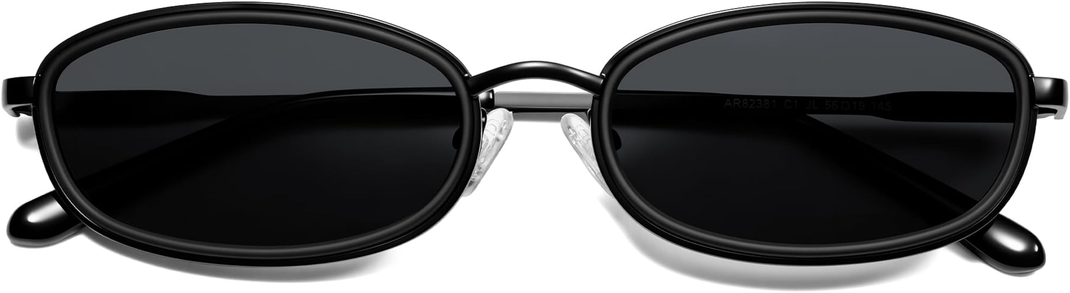 Polarized Retro Oval Sunglasses for Women Men 2026 Trendy Narrow Round Sun Glasses 90s Chic AR823... | Amazon (US)