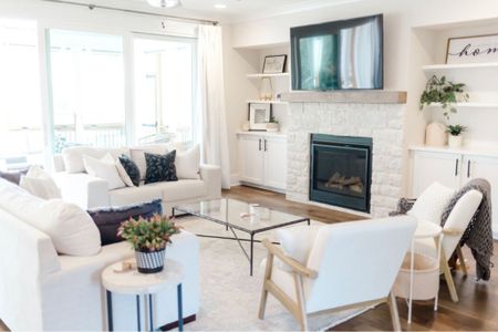 Modern Neutral Living room! 

Sofas, neutral home decor, neutral chairs, accent chairs, modern sofa, modern accent chair, chair with wood arms, glass coffee table, round end table, living room chairs, coffee table

#LTKhome #LTKfamily #LTKstyletip