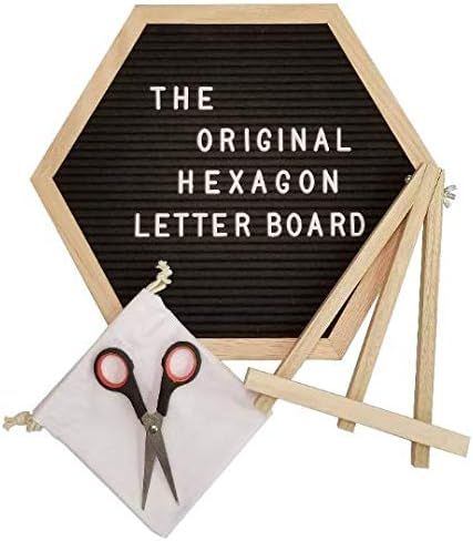 The Original Hexagon Felt Letter Board, 12 Inch x 14 Inch: Includes 360 Letters, Numbers & Charac... | Amazon (US)