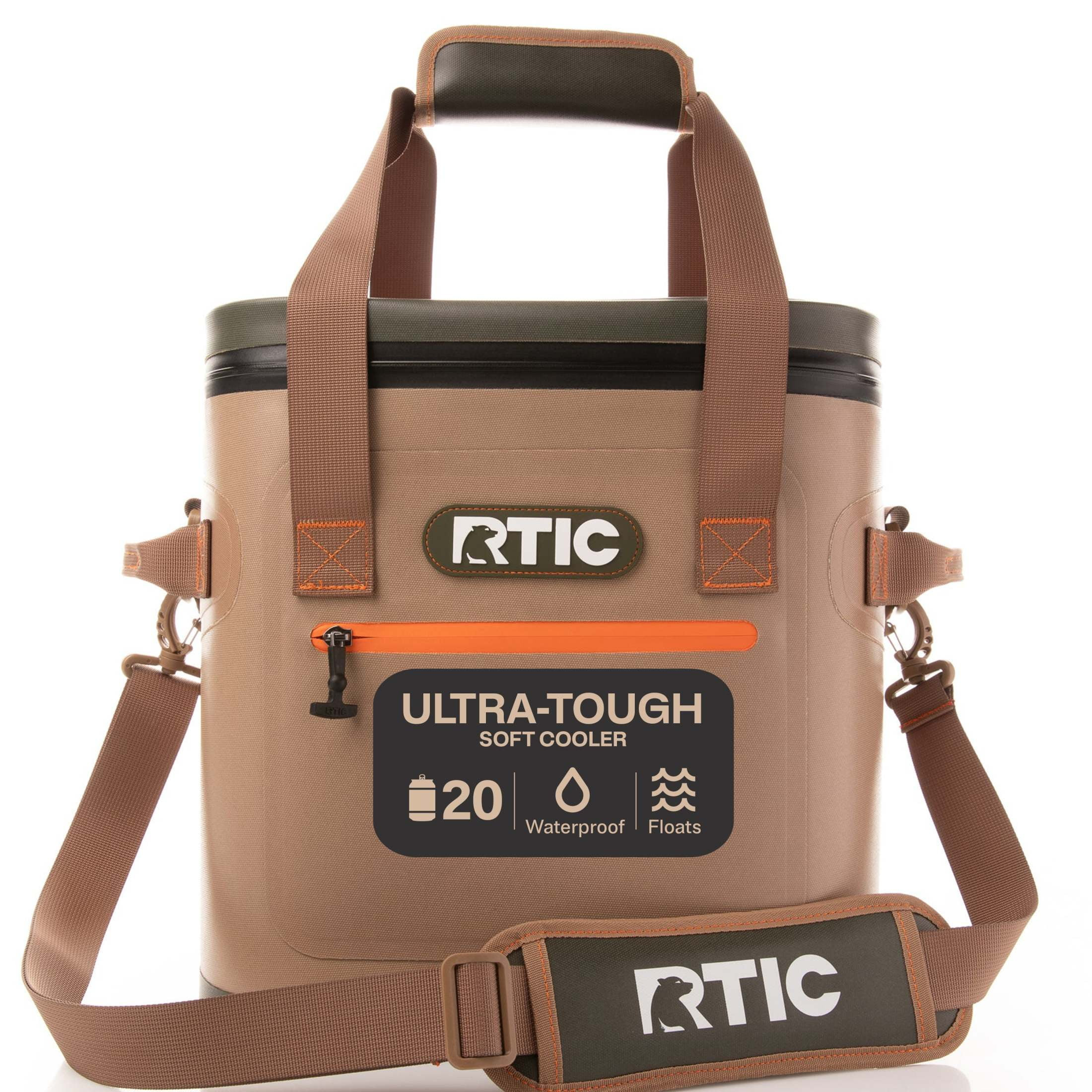 RTIC 20 Can Ultra-Tough Soft Cooler, 15 Qt, Leakproof, Waterproof Zipper, Tan | Walmart (US)