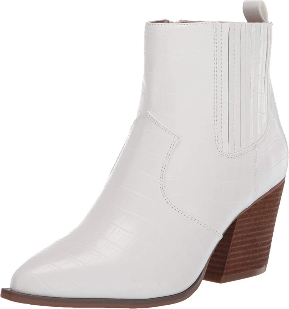 Amazon.com: The Drop Women's Sia Pointed Toe Western Ankle Boot, White, 8 : Clothing, Shoes & Jew... | Amazon (US)