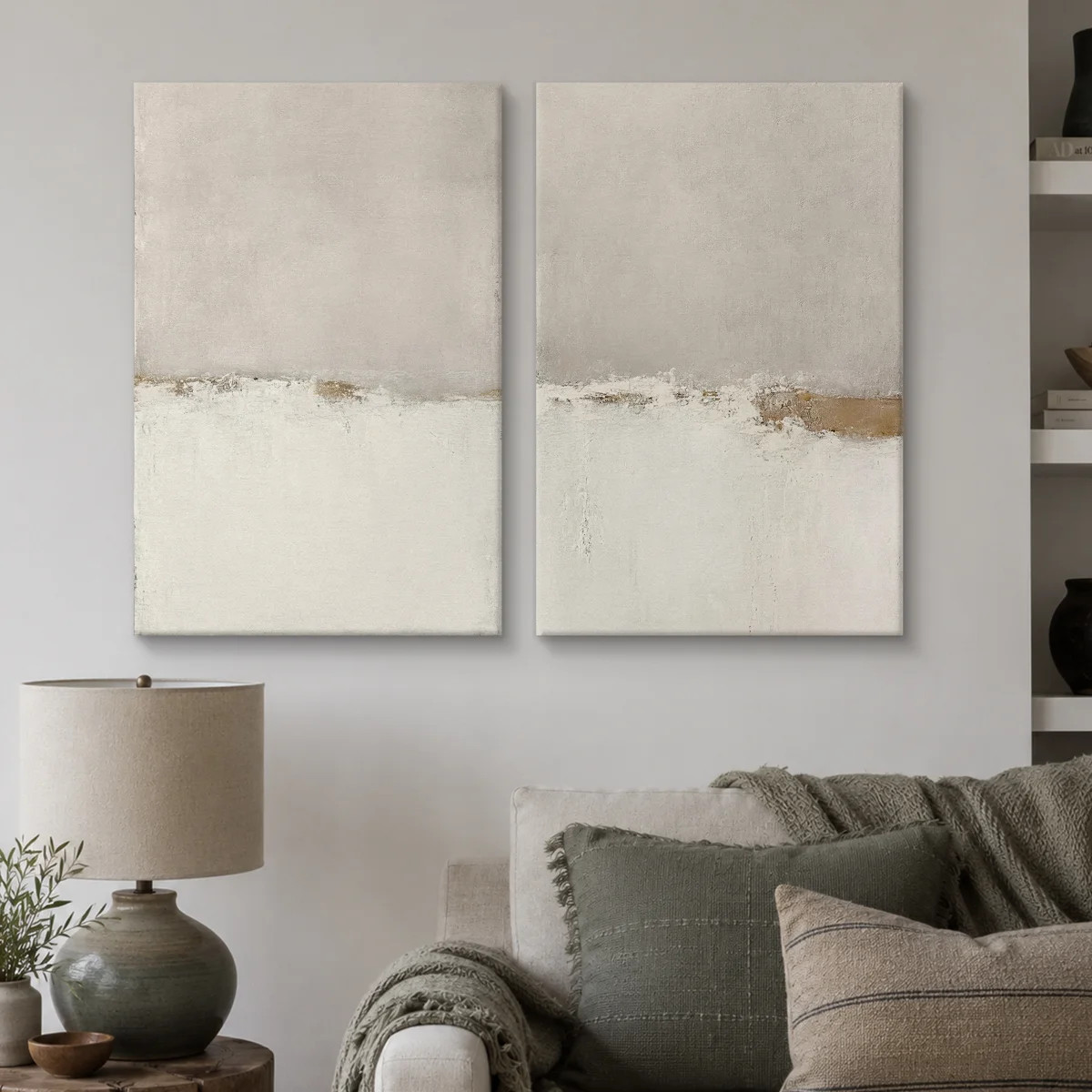 Minimal Landscape "Beige Tan Grunge Abstract Modern Artwork, Simple Minimalist Neutral Wall Pictu... | Wayfair North America