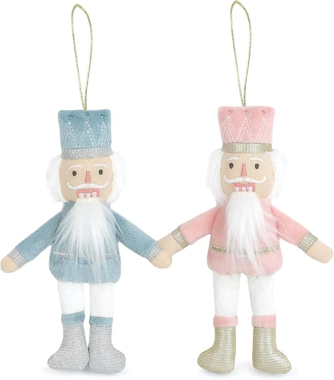 MON AMI Pastel Nutcrackers Hanging Ornament – 2 Pcs, 6.5” Each, Stuffed Nutcracker Christmas ... | Amazon (US)