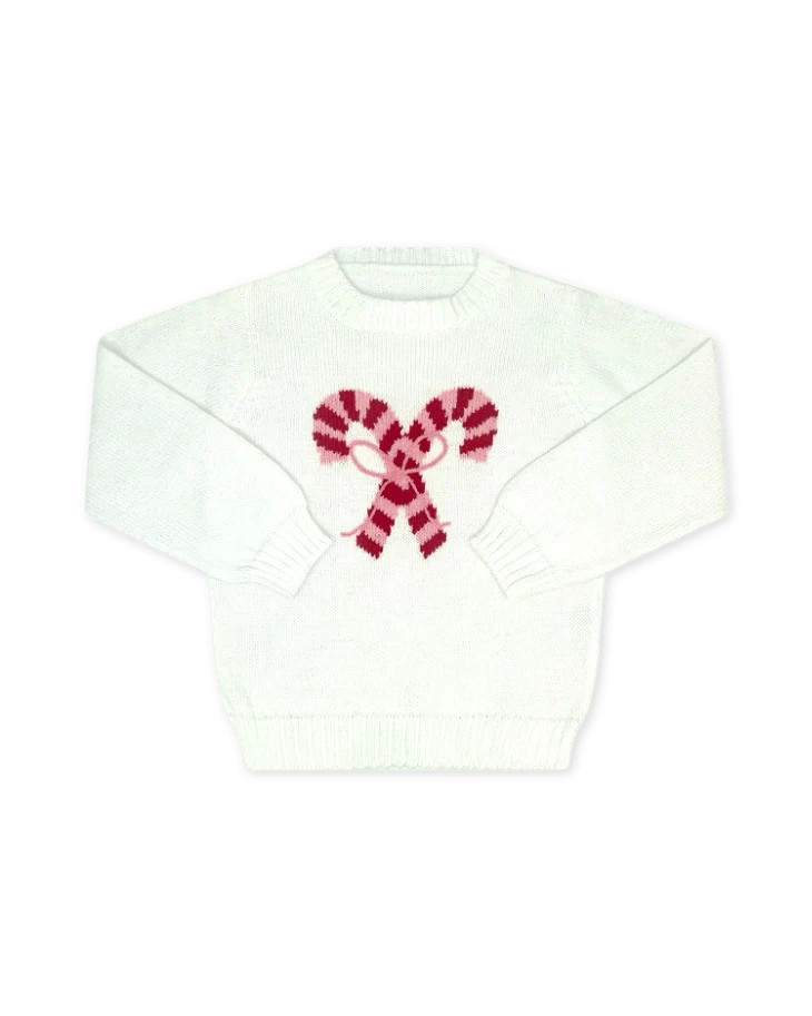 Cozy Up Sweater - Sterling White, Candy Cane (FL26) | Lullaby Set