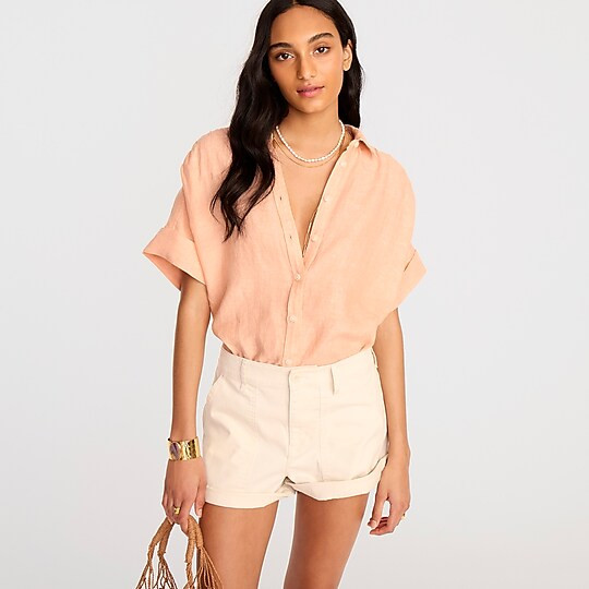 Relaxed-fit short-sleeve Baird McNutt Irish linen shirt | J. Crew US