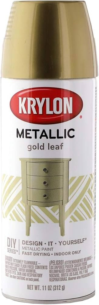 Krylon K02201007 brilliant Metallic Aerosol Paint, Golf Leaf, 11 ounce | Amazon (US)