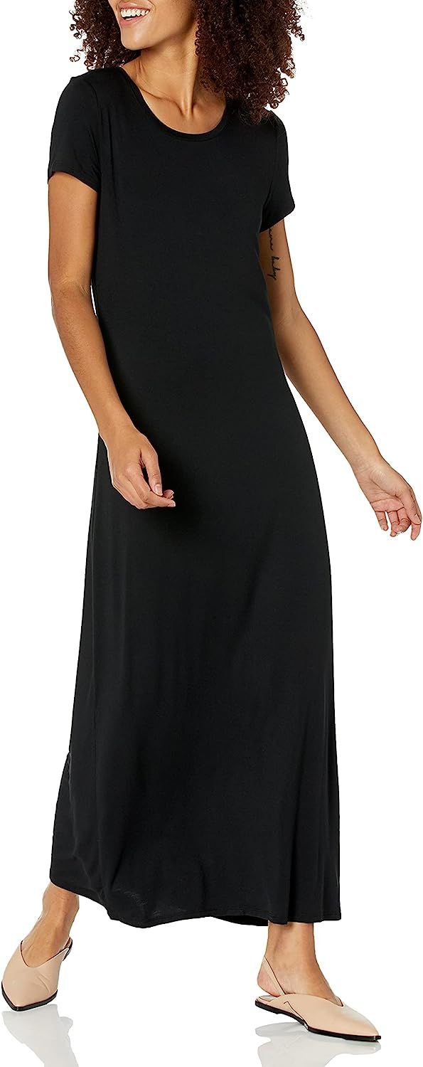 Amazon Essentials Women's Short-Sleeve Maxi Dress | Amazon (US)