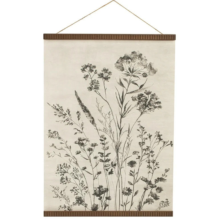 My Texas House Wild Botanicals B&W Banner Framed Art 24x34 | Walmart (US)