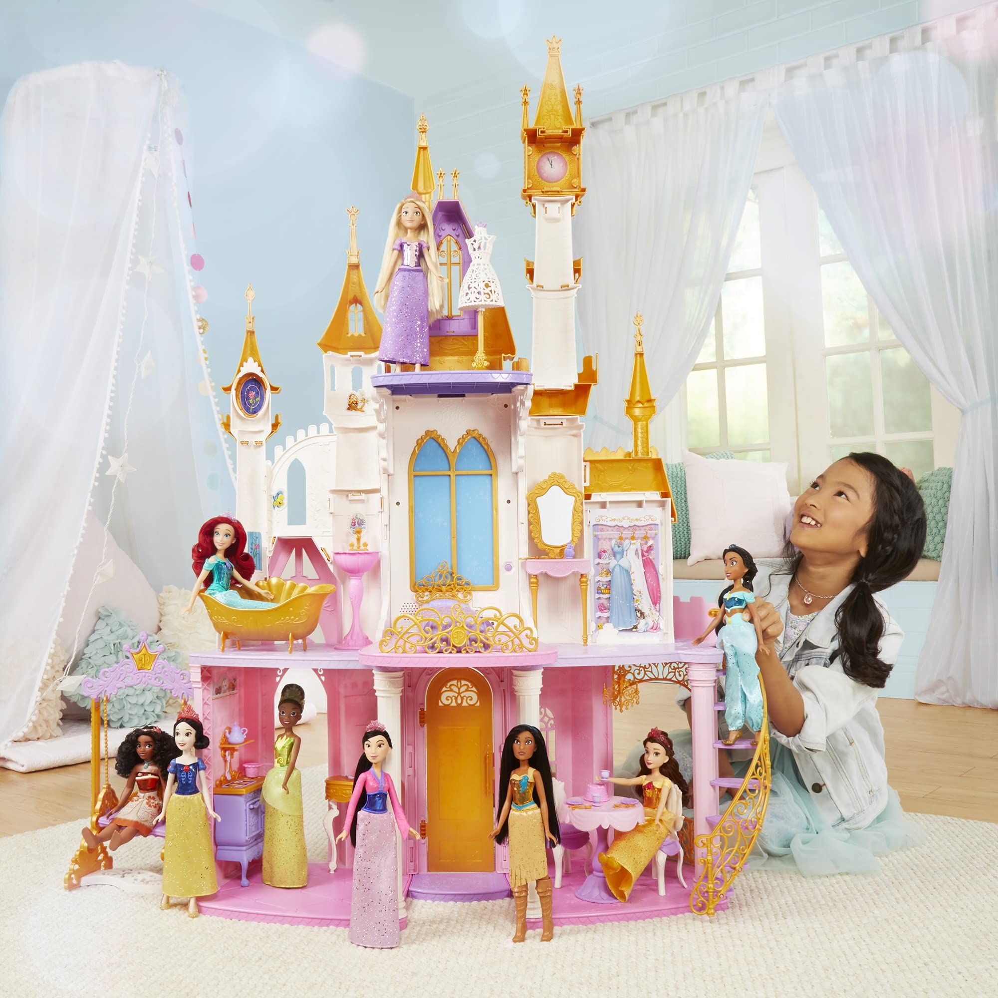 Disney Princess Ultimate Celebration Castle, 4 Feet Tall Doll House with Furniture and Accessories,  | Amazon (US)