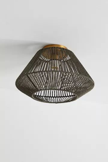 Sierra Woven Flush Mount Light | Urban Outfitters (US and RoW)