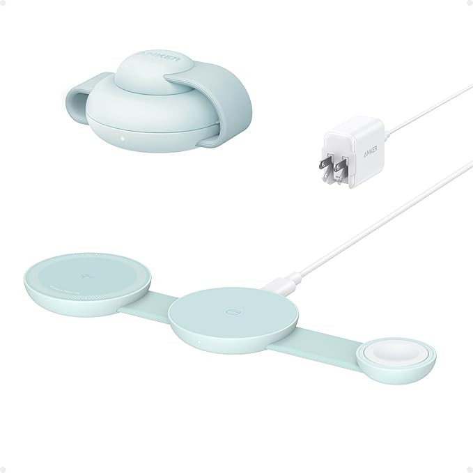 Anker MagSafe Compatible MagGo UFO 3-in-1 Charger, iPhone 16 Wireless Charger Station, Qi2 Certif... | Amazon (US)