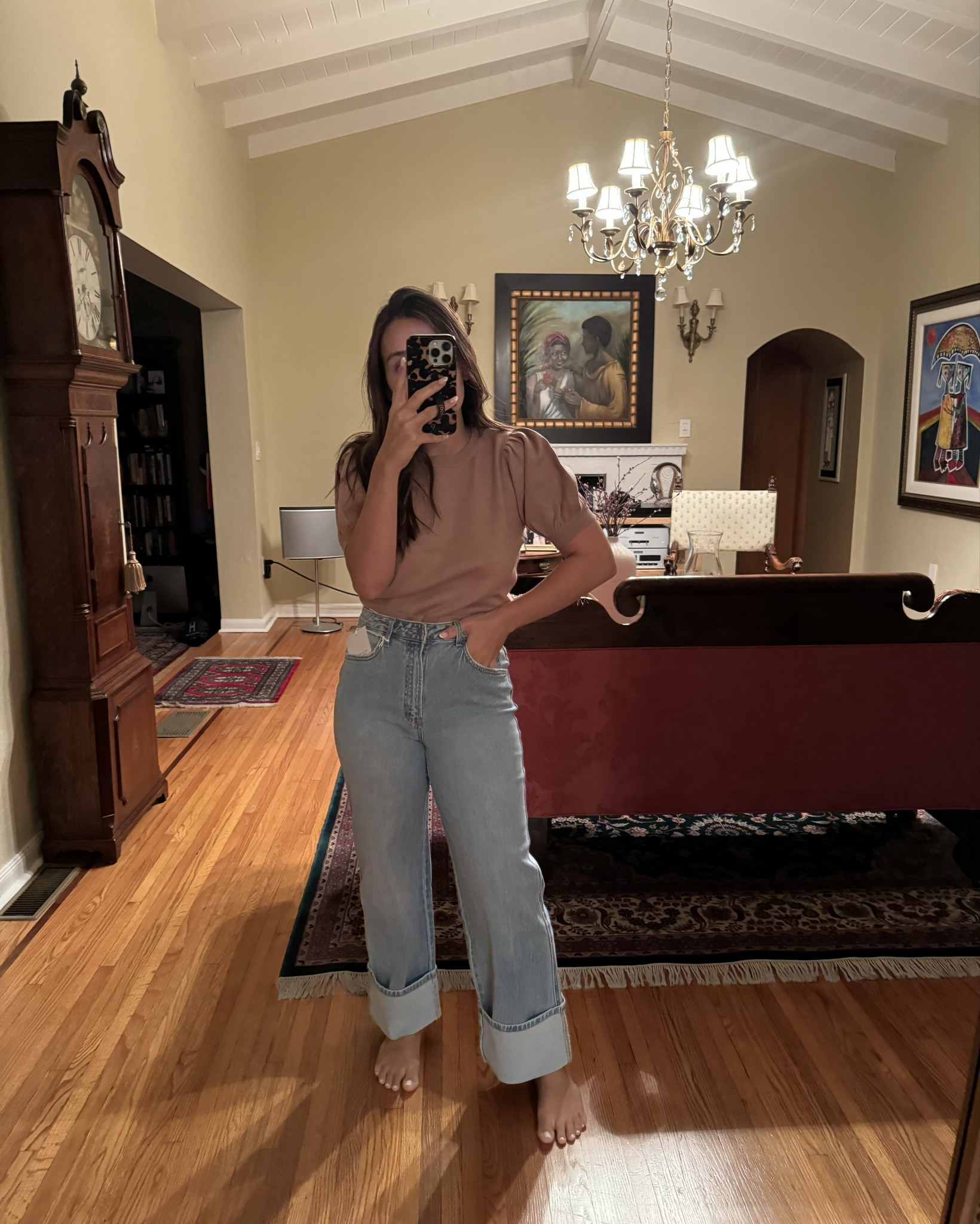 Size 28 jeans and small knit top. Both are SOOO good! Use code LAURENPSAVE25 

#LTKFindsUnder100 #LTKSaleAlert #LTKStyleTip